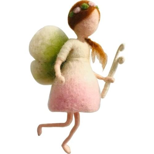 Fairy Needle Felting Kit for Beginners, 6"/15 cm Height, Elf Felting Starter Kit, Needle Felted Fairy, Felting Gift (No. 09)