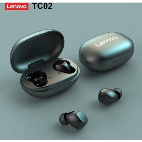 Lenovo TC02 True Wireless Bluetooth-compatible Earphones IPX5 Sports Headphones Music HiFi Sound Bluetooth 5.0 Earbuds Headset