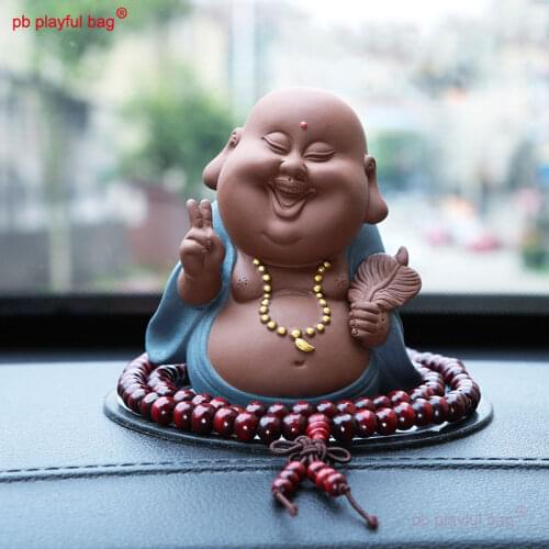 PB Playful Bag Car ornaments little monk Zen Smile Buddha Maitreya cartoon interior home decoration Exquisite toy gifts HG168