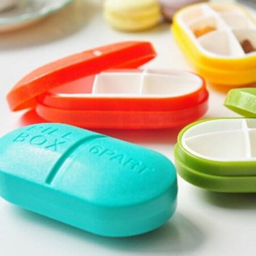 Portable Mini 6 Slots Vitamin Medical Pill Box Tablet Drug Pill Medicine Case Container Organizer