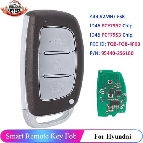 KEYECU Smart Remote Key 3 Button 433Mhz PCF7945A for Hyundai Tucson IX35 2013-2016 P/N : 95440-2S600 / 95440-2S610