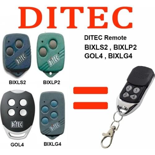 SMG Copy DITEC GOL4 BIXLG4 BIXLP2 BIXLS2 Garage Door Opener 433MHz Rolling Code Remote Control Duplicator Cloning Code Car Key