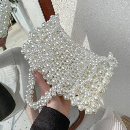 Luxury Pearl Chain Women Handbag 2021 New Single Shoulder Baguette Bag Fashion Party Bag