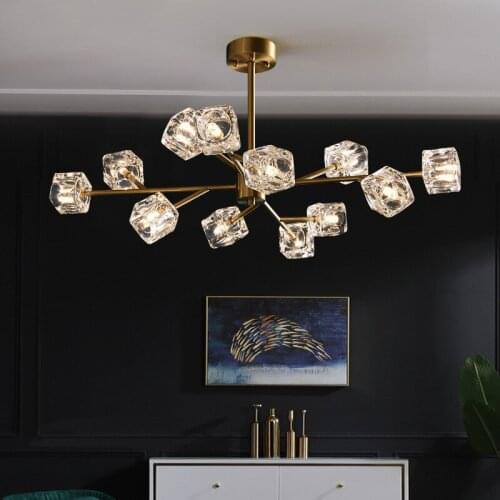 Modern crystal iron crystal hanging lamp chandelier lighting design lamp modern led chandelier lustres luzes de teto