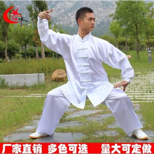 Tai Chi Performance Clothing Glitter Satin Polyester Long Sleeves Men And Women Martial Arts Suits
