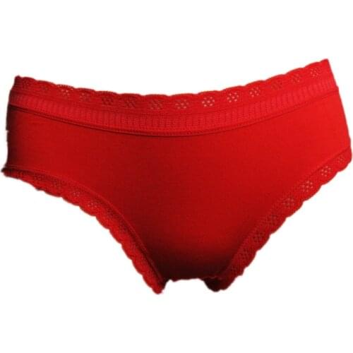 Candy Cherries Women Panties Pure Cotton Briefs Red Supper Soft Lady Underwear Lace Trim Girls Kinckers Small Size