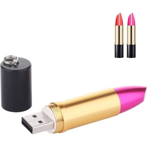 High Speed Sexy lipstick model 2.0 USB Stick 16GB 32GB 64GB 128GB USB Flash Drives Pen Drive Beloved gift
