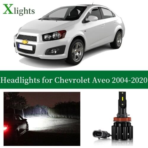 Xlights For Chevy Chevrolet Aveo Kalos LED Headlight Bulbs Low High Beam Canbus Car Front Lamp Headlamp Auto Light Accessories