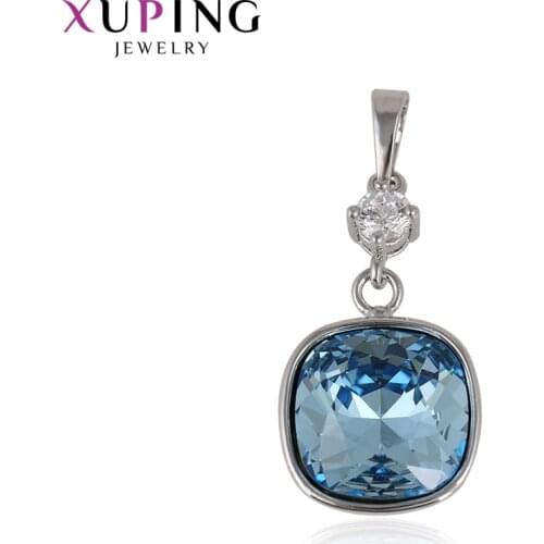 Xuping Jewelry Fashion Elegant Crystals Pendant Necklaces for Women Valentines Day Gift 32885