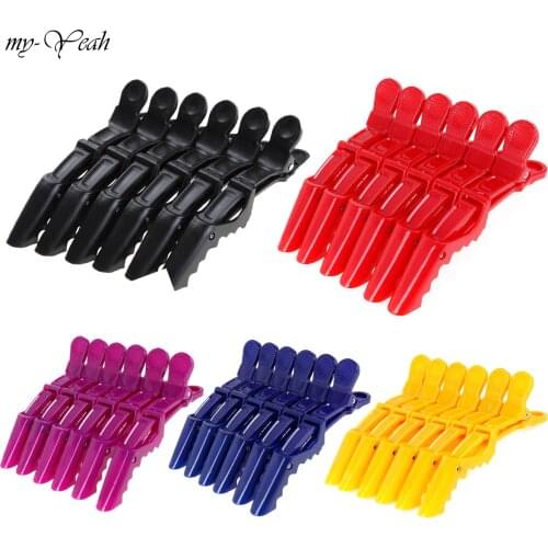 5 Color Hairdressing Clamps Claw Clip Pro Hair Salon Plastic Crocodile Barrette Hold Hair Section Clips Grip Tools DIY Home