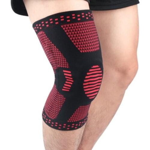 1 Pair Breathable Elastic Sport Knee Supporter Use Spring To Lighten Knee Load Massage Patella With O Ring All Kinds Of Exercise