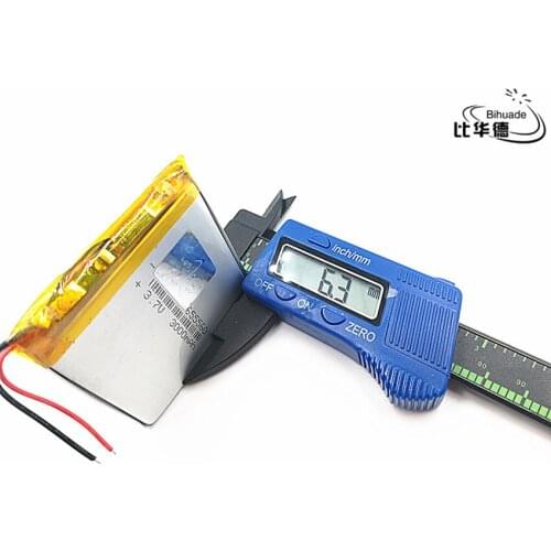 10pcs/lot 3.7V 3000mAH 655560 Polymer lithium ion / Li-ion Rechargeable battery for DVR,GPS,mp3,mp4