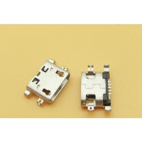 200pcs/lot Mini micro usb connector charging port jack socket plug 5pin female for THL W200 W200s W100 W100S T100 T100S