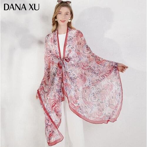 2020 Silk Long Scarf Luxury Brand Women New Design Beach Blanket Shawl Wear Swimwear Bandana Hijab Face Shield Foulard