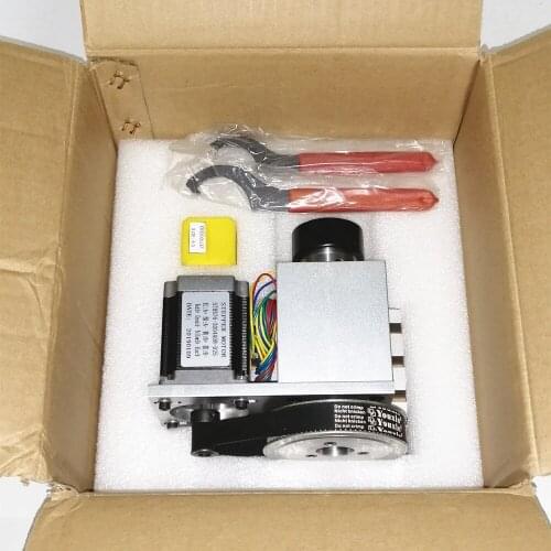 K12 4 Jaw Chuck CNC Rotary Axis 100mm 4th A axis Ratio 3:1 for CNC Machine New 1 Year Warranty