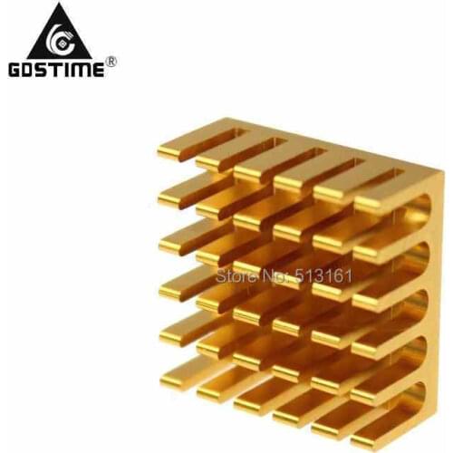 50pcs Gdstime 22x22x10mm Computer VGA PC CPU Radiatorwith Thermal Tape Cooling Aluminum Heat Sink