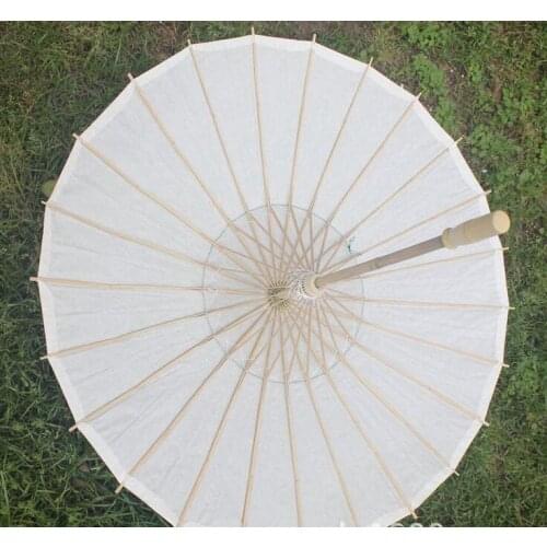 50pcs/lot New Eco-friendly Bamboo White Color Long-handle Bridal Wedding Paper Parasols DHL Fedex Free Shipping
