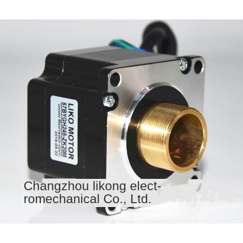 57 Hollow Stepper Motor M25 External Thread | Super Large Aperture 20mm | Double Out Shaft | Hollow 20 | External Thread M25