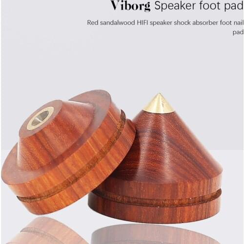 Audiophile Audio Accessories Rosewood Hifi Speaker Foot Nail Foot Pad Amplifier Stand Cover Amp Isolation Foot Feet Absorb Shock