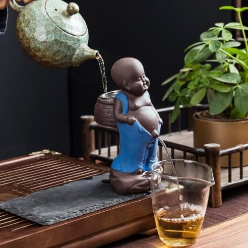 Purple Clay tea pet Ornaments Buddha figurines lucky pig statue tabletop decoration tea accessories Home decoration Accessories