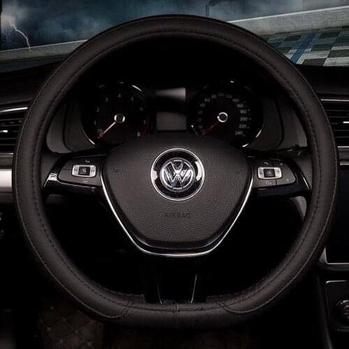 D series Micro Fiber Leather Car Steering Wheels Covers 38CM/15'' Steering Wheel Hubs Car Styling,For VW GOLF 7 2015 POLO JATTA