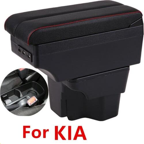 For Kia Rio III armrest box Kia Rio 3 central Store content box cup holder 2012-2016 Automotive retrofit accessories