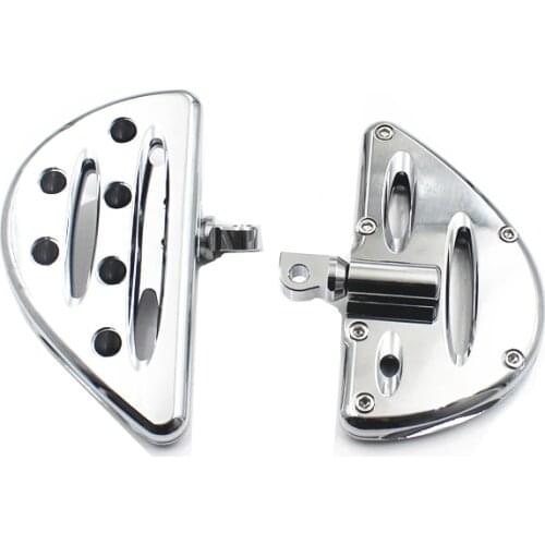 Chrome Motorcycle Rear Passenger Floorboards Floor Boards Foot Pegs For Harley Electra Road Glide Dyna FLHR Softail V-Rod