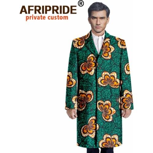 Men`s Coats African Clothes Ankara Print Jacket Dashiki Outwear Plus Size Oversized Outfits Bazin Riche Wax Attire A2114002
