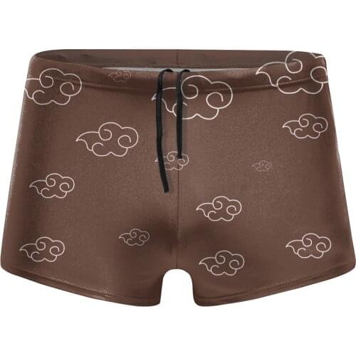Men Japanese Anime beach swimming trunks Akatsuki Symbol Swimsuit husband for the sea Pool