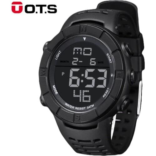 Brand New OTS Military Digital Alarm Watch Men Sports Watches Waterproof Outdoor Wristwatch
