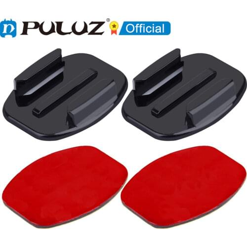 PULUZ For Go Pro Stickers Set 2 Flat Surface Mounts+2 Adhesive Mount Stickers For GoPro Accessories Kit For Aciton Camera