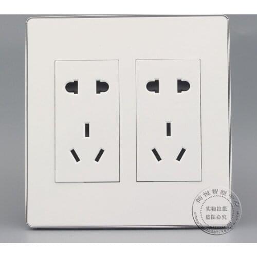 120x120MM Wall Plate 10 Hole Socket Double Five Hole Power Socket Panel Faceplate