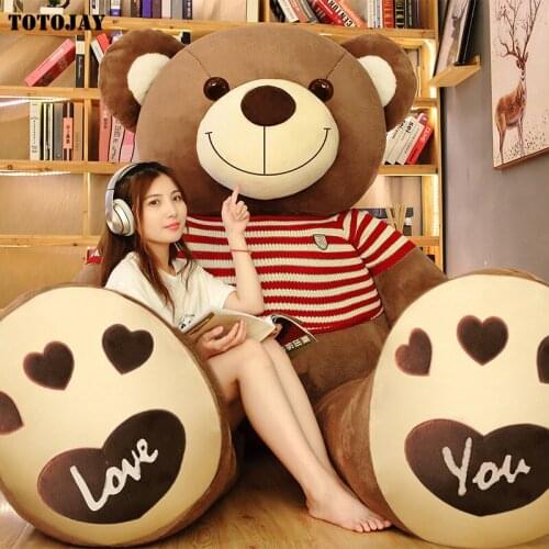 New Hot High Quality Classic Teddy Bear With Sweater Stuffed Animals Bear Plush Toys Doll Pillow Kids Lovers Birthday Baby Gift