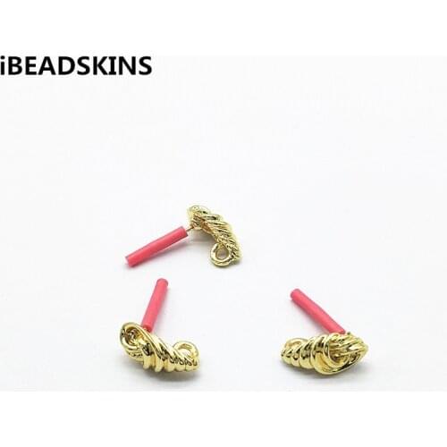 New arrival! 16x8mm 100pcs Zinc Alloy Twisted shape Earrings stud for Earrings DIY parts,Jewelry Earrings Findings & Components