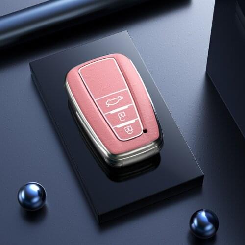 New Car Key Case Cover FOB For Toyota Prius Camry Corolla C-HR CHR RAV4 Prado 2018 Keychain Covers Auto Accessories