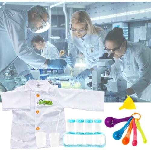 Boys Girls Mad Scientist Costume Boys Crazy Scientist Halloween Costume For Kid Hollween Party Cosplay