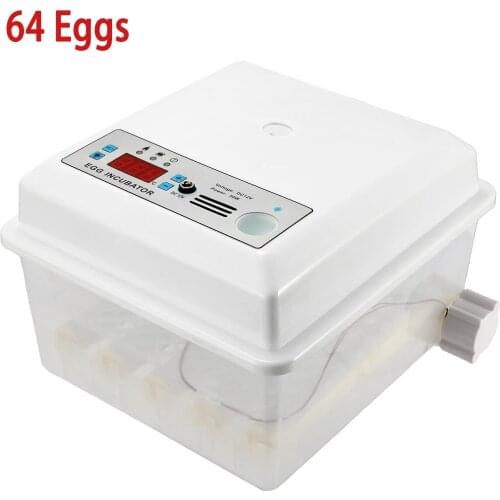 64 Eggs Full Automatic Incubator Brooder Farm Hatchery Machine Hatcher Chicken Automatic Egg Incubator Goose Bird Quail Brooder