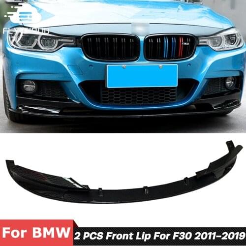 2 PCS Splitters ABS Material Front Bumper Lip For BMW 3 Series F30 320i Sport Car Body Kit Modification 2012-2019