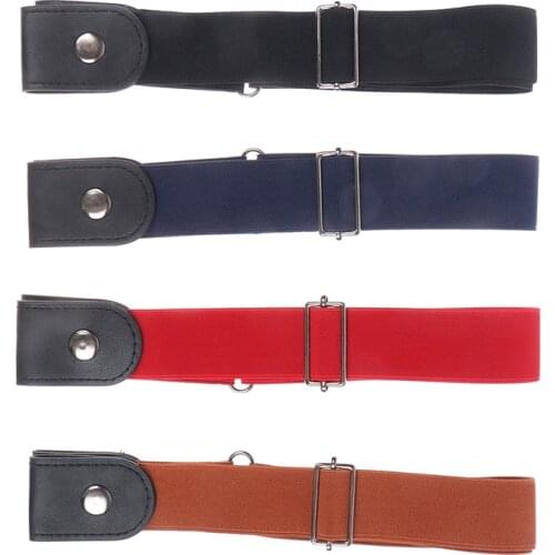 Belts For Women Buckle-Free Waist Jeans Pants No Buckle Stretch Waist Belt Ladies Beltless Jeans