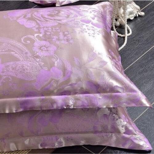 Silk Satin Jacquard Pillowcase Adult Pillowcase Widened Silk Satin Pillowcase Single Student Pillowcase 48x74cm Silk Pillowcase
