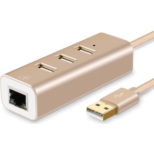 USB ethernet adapter hub USB 2.0 network adapter cable hub for win10/8/7/XP/Mac. OS. RTL8152 Realtek Chipset