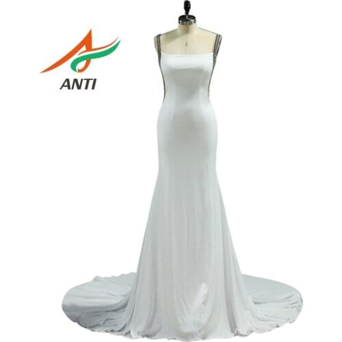 ANTI Beading Trumpet Evening Dress Sleeveless belt Robe De Soiree Vestido De Festa Mermaid Party Evening Gowns Floor-Length