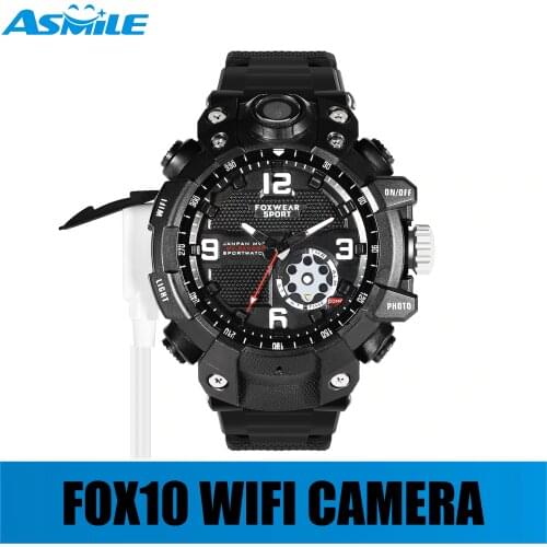 NEW SALE High Resolution 2k Fox10 wifi watch camera 32G FOXWEAR WIFI Watch Camera with waterproof