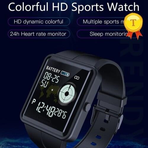 2019 new Women Men Sport Smartwatch Heart Rate Monitor IP67 Waterproof Wristwatch Smart Watch wristwatch For Androis IOS Phones