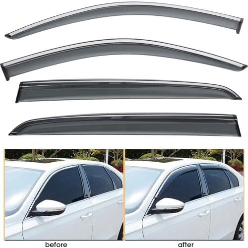 4pcs Window Visor Sun Rain Vent Guard Deflector Weather Fit for Volvo XC40 2017‑2020