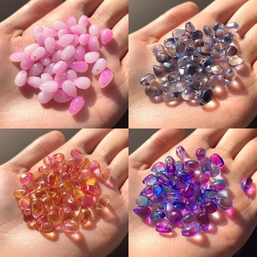 20pcs/lot 9x6mm Water Drop Shape Czech Glass Crystal Lampwork Spacer Beads for Jewelry Making Diy Earrings Bracelet Accessories