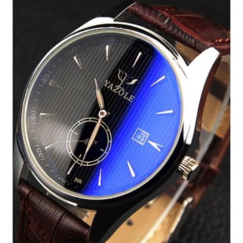 New YAZOLE watch chronograph British style business small second hand watch night light calendar watches relogio masculino