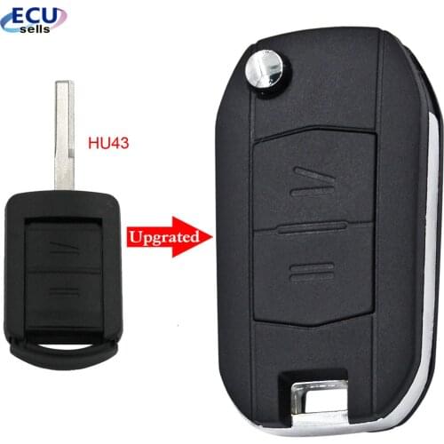 2 Button Remote Key Shell Case Fob For OPEL VAUXHALL CORSA C MERIVA COMBO With HU43 Blade