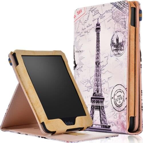 E-book Case for KoBo Clara HD Cases ereader Auto-wake/sleep Magnetic PU Leather Cover for KoBo Clara HD 6 Funda with Hand Holder