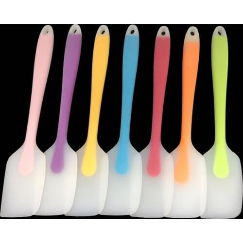 Colorful Silicone Cream Spatula Flexible Butter Scraper Non-stick Baking Tools Heat-resistant Flipper Kitchen Utensils